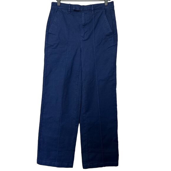 Alex Mill Trousers Womens 4 Blue Twill Pants Cotton Straight Leg Casual - Picture 2 of 7